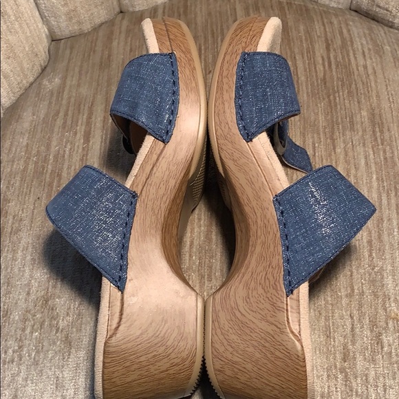 NWOT Dansko denim leather adjustable sandals EC - Picture 5 of 16